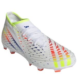 Adidas Predator On White Soccer Cleats Neon Size 10M 11W BNWT Performance